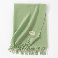 Pure Color Artificial Cashmere Scarf Women's Winter High-grade Shawl