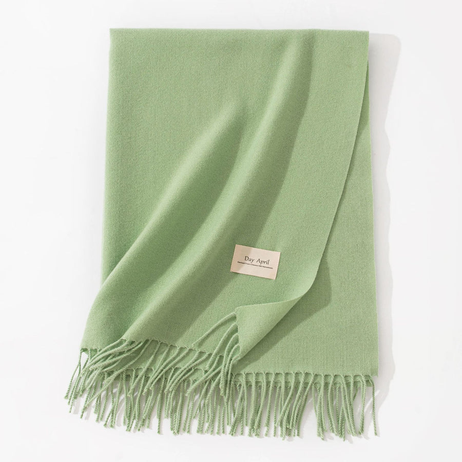 Pure Color Artificial Cashmere Scarf Women's Winter High-grade Shawl