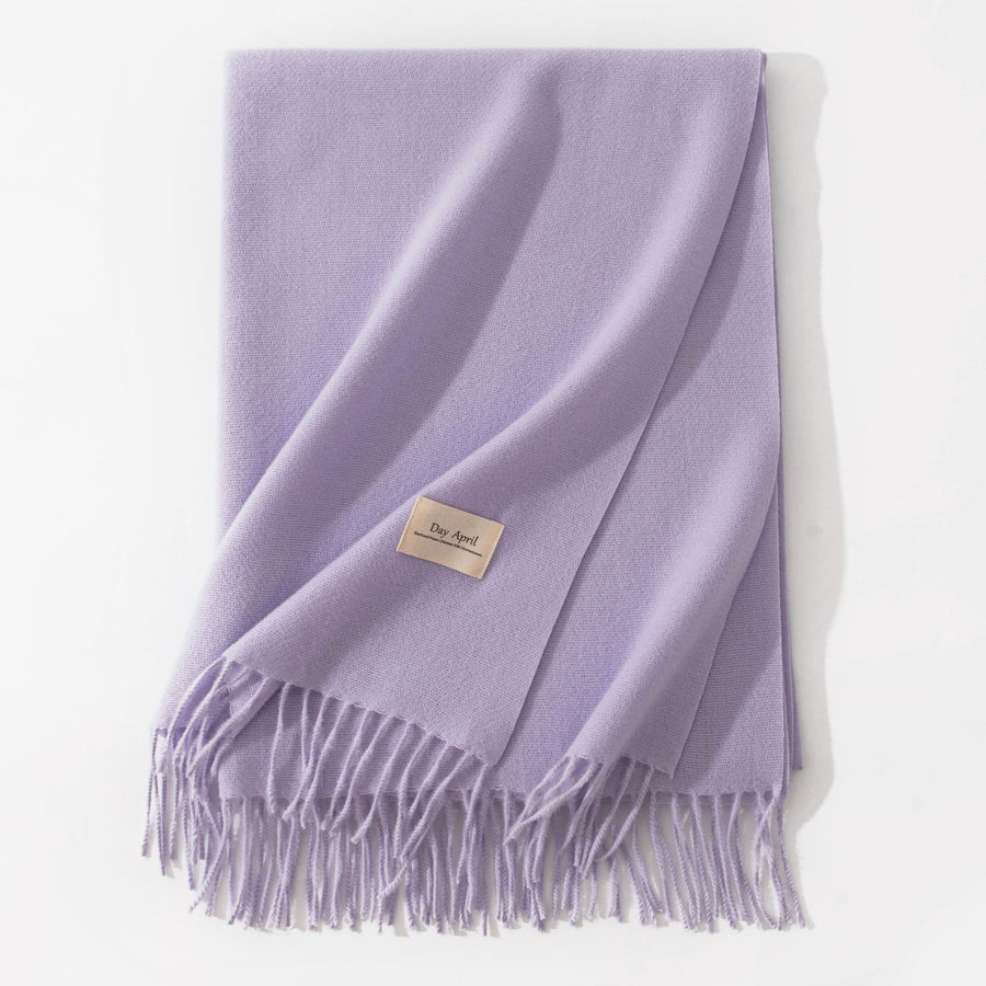 Pure Color Artificial Cashmere Scarf Women's Winter High-grade Shawl