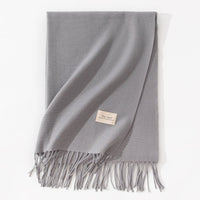 Pure Color Artificial Cashmere Scarf Women's Winter High-grade Shawl