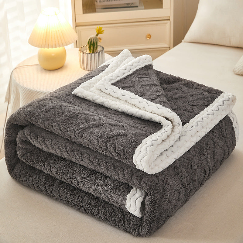 Blanket Double Thickened Warm Coral Fleece Sofa Blanket