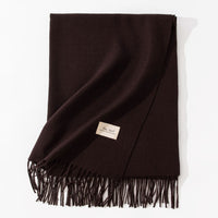 Pure Color Artificial Cashmere Scarf Women's Winter High-grade Shawl