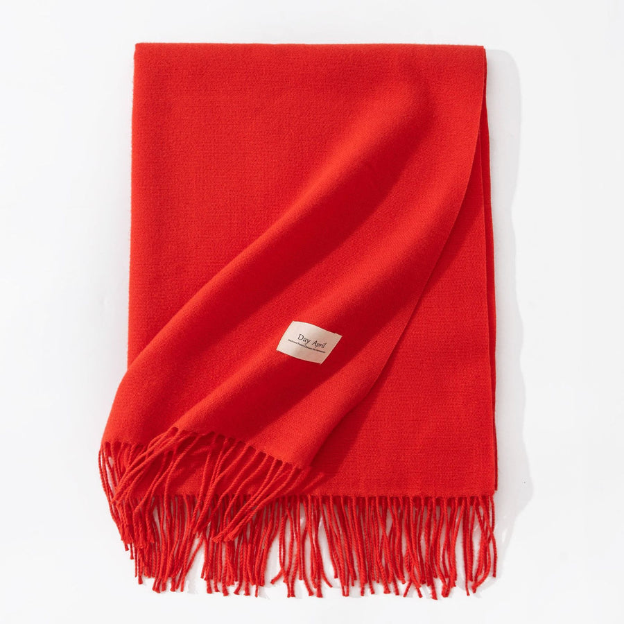 Pure Color Artificial Cashmere Scarf Women's Winter High-grade Shawl