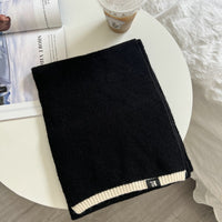 Korean Style All-matching Youthful-looking Keep Warm Pure Color Wool Knitted Scarf