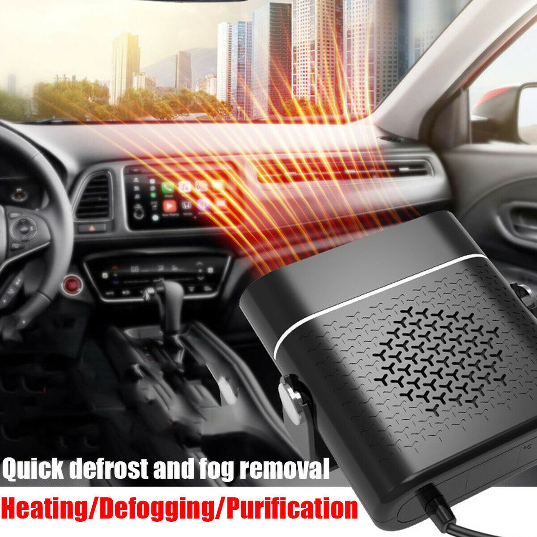 3 In 1 Car Heater Defogger Plug In Cigarette Lighter