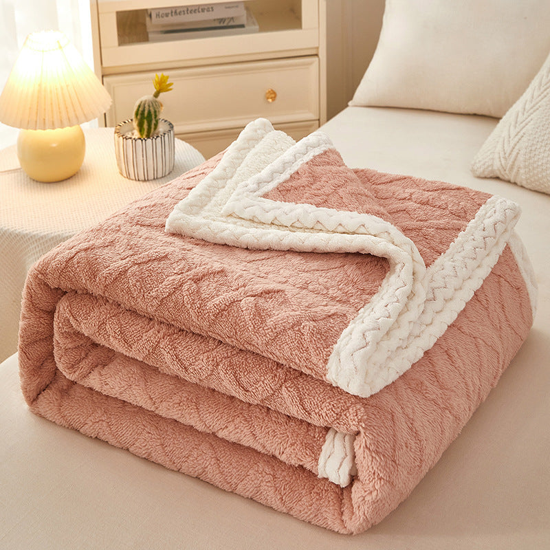 Blanket Double Thickened Warm Coral Fleece Sofa Blanket