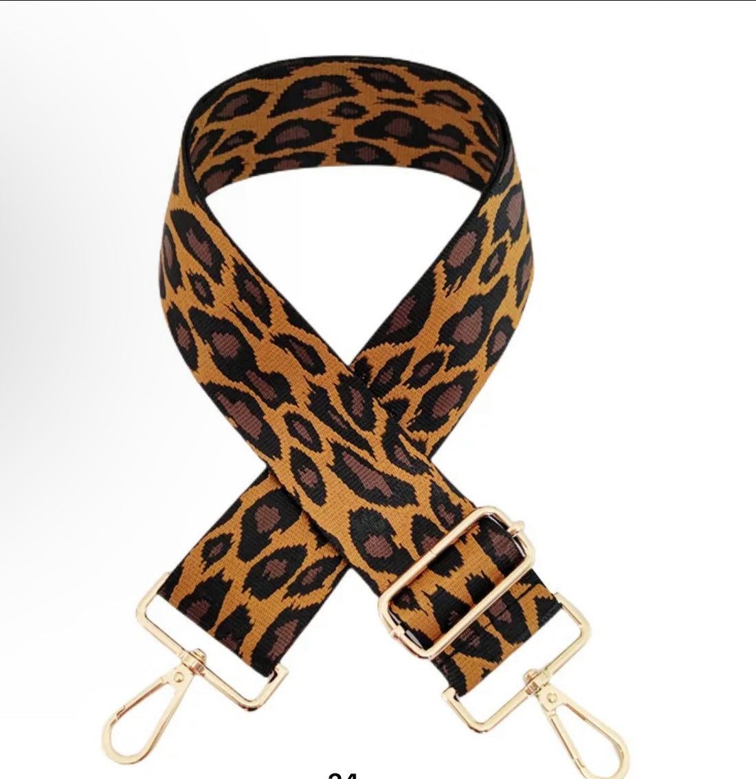 Crossbody Two Tone Cheetah Straps