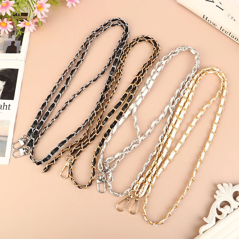 120cm Purse Chain Strap Leather Shoulder Bag Chain Straps Crossbody Handbag Chains Replacement Diy Women Girl Bag Part Accessory