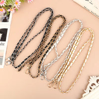 120cm Purse Chain Strap Leather Shoulder Bag Chain Straps Crossbody Handbag Chains Replacement Diy Women Girl Bag Part Accessory