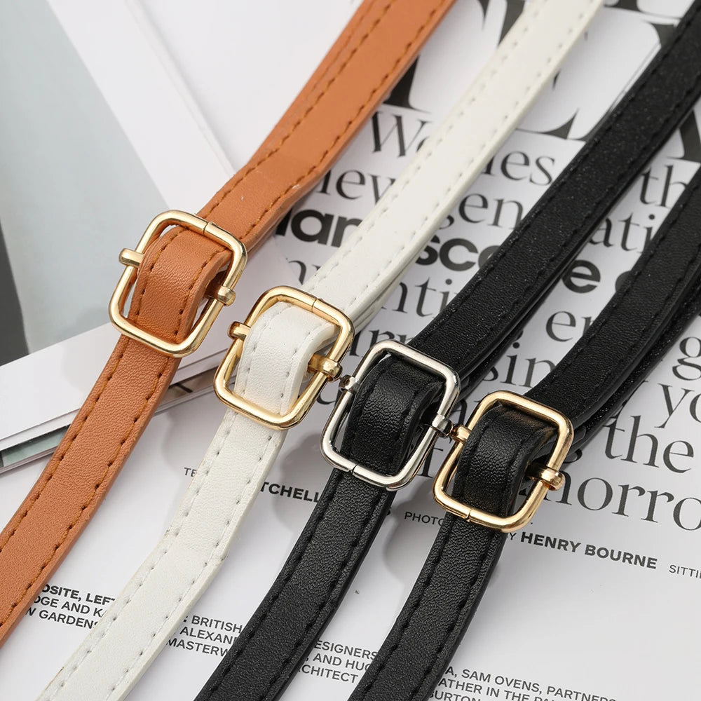 125CM Long PU Leather Bag Strap Accessories for handbags 1.2CM Wide Shoulder Bag Strap For crossbody Replacement Strap For Bags