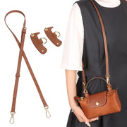 1 Set Bag Strap For Longchamp Mini Punch-free Genuine Leather Shoulder Strap Set Transformation Crossbody Strap Bag Accessories