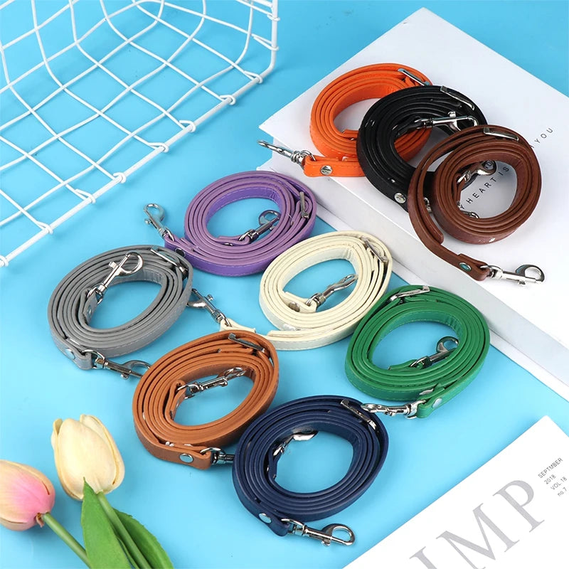 120cm Bag Strap PU Leather Shoulder Bag Strap Bag Handles DIY Replacement Purse Handle Silver Buckle for Handbag Belts Strap Bag