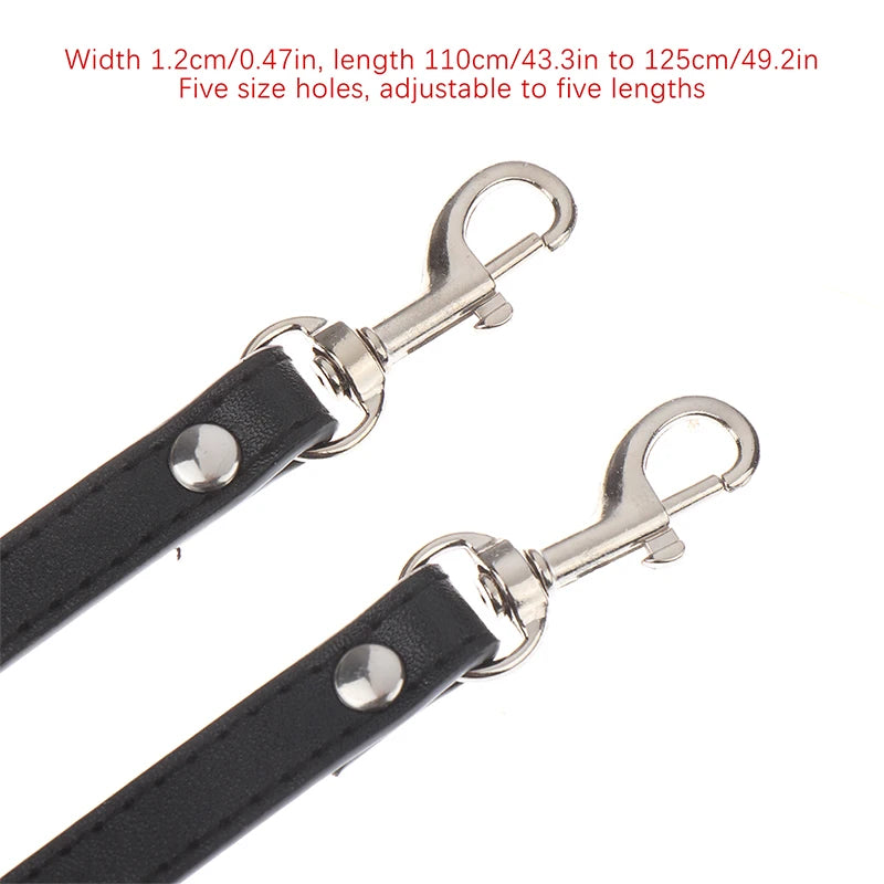 120cm Bag Strap PU Leather Shoulder Bag Strap Bag Handles DIY Replacement Purse Handle Silver Buckle for Handbag Belts Strap Bag