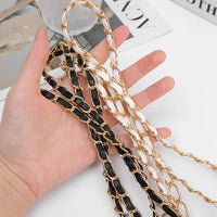 120cm Long PU Leather Bag Strap for Crossbody Shoulder Bag Strap Replacement Accessories for Handbags 8mm Wide Bag Chain