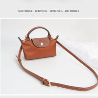 1 Set Bag Strap For Longchamp Mini Punch-free Genuine Leather Shoulder Strap Set Transformation Crossbody Strap Bag Accessories