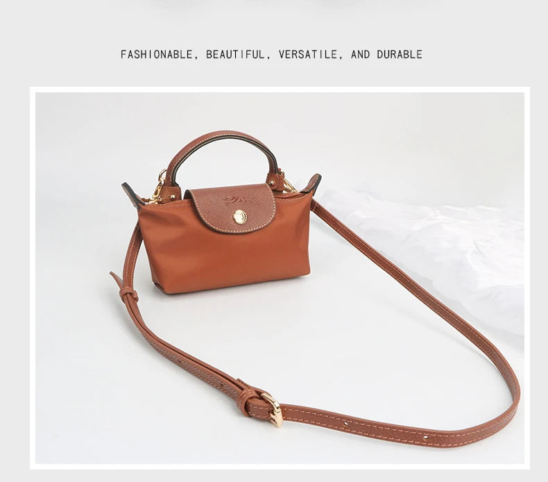 1 Set Bag Strap For Longchamp Mini Punch-free Genuine Leather Shoulder Strap Set Transformation Crossbody Strap Bag Accessories