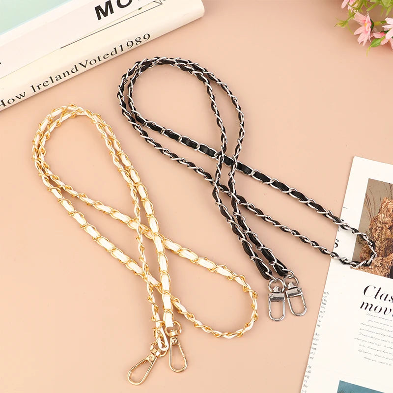 120cm Purse Chain Strap Leather Shoulder Bag Chain Straps Crossbody Handbag Chains Replacement Diy Women Girl Bag Part Accessory