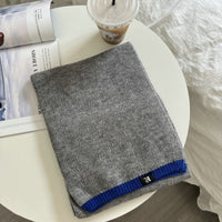 Korean Style All-matching Youthful-looking Keep Warm Pure Color Wool Knitted Scarf