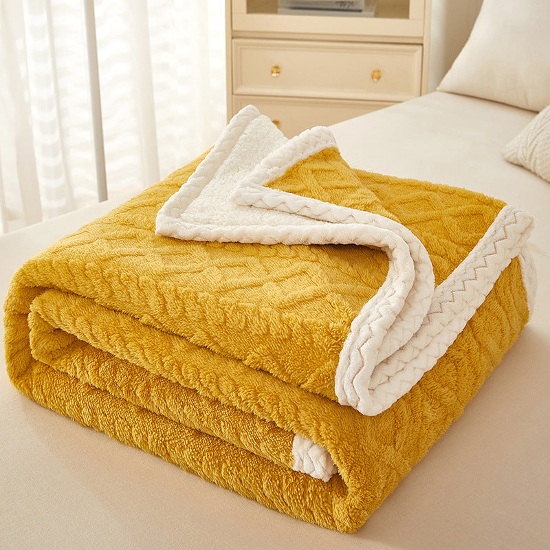 Blanket Double Thickened Warm Coral Fleece Sofa Blanket