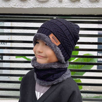 Winter Beanie Hat Scarf Set Warm Knit Hat