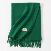 Pure Color Artificial Cashmere Scarf Women's Winter High-grade Shawl